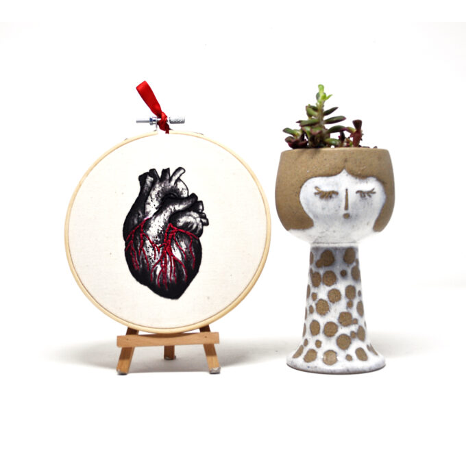 Ricamo Moderno - Cuore Anatomico