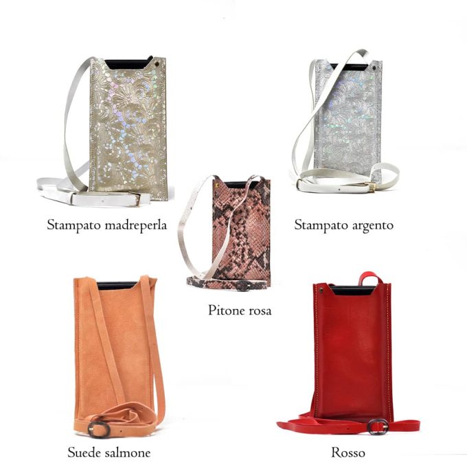 Portacellulare di pelle con tracolla