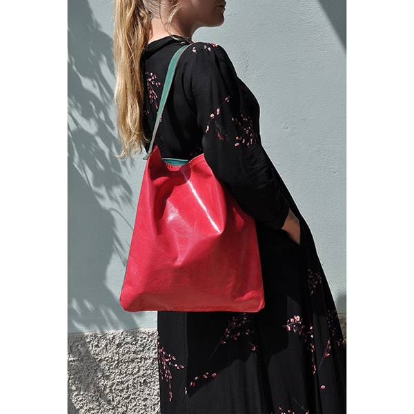 Market bag in pelle
